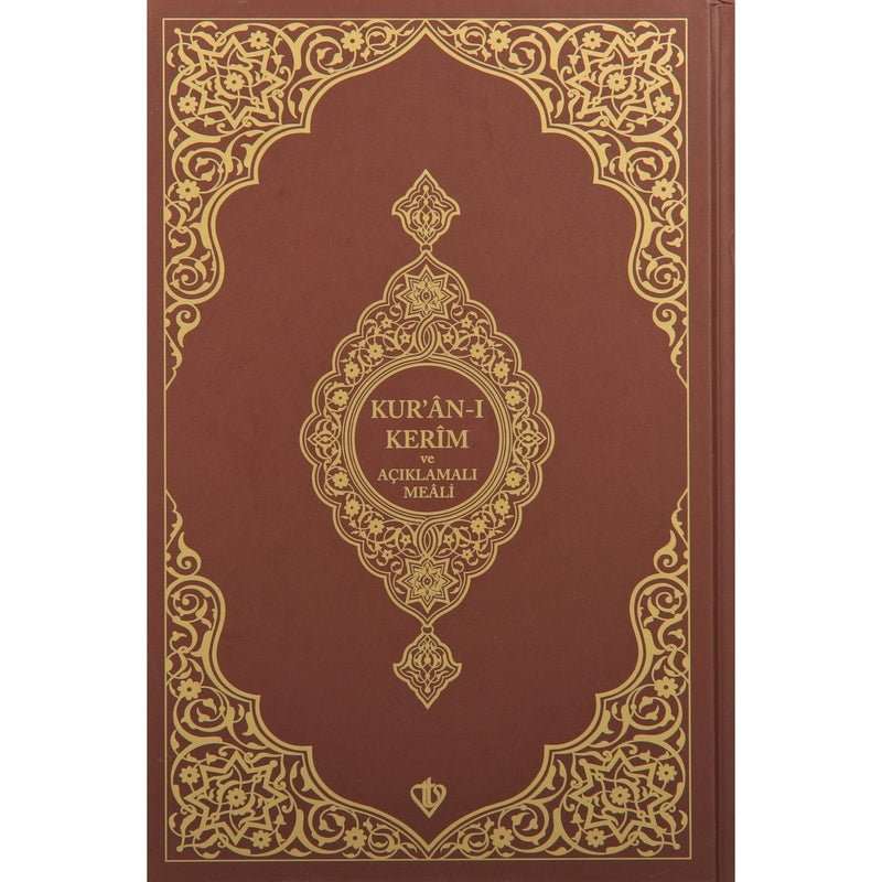 Kuranı Kerim ve Açıklamalı Karşılıklı Meali Orta Boy (Kahverengi) - 9786254282775